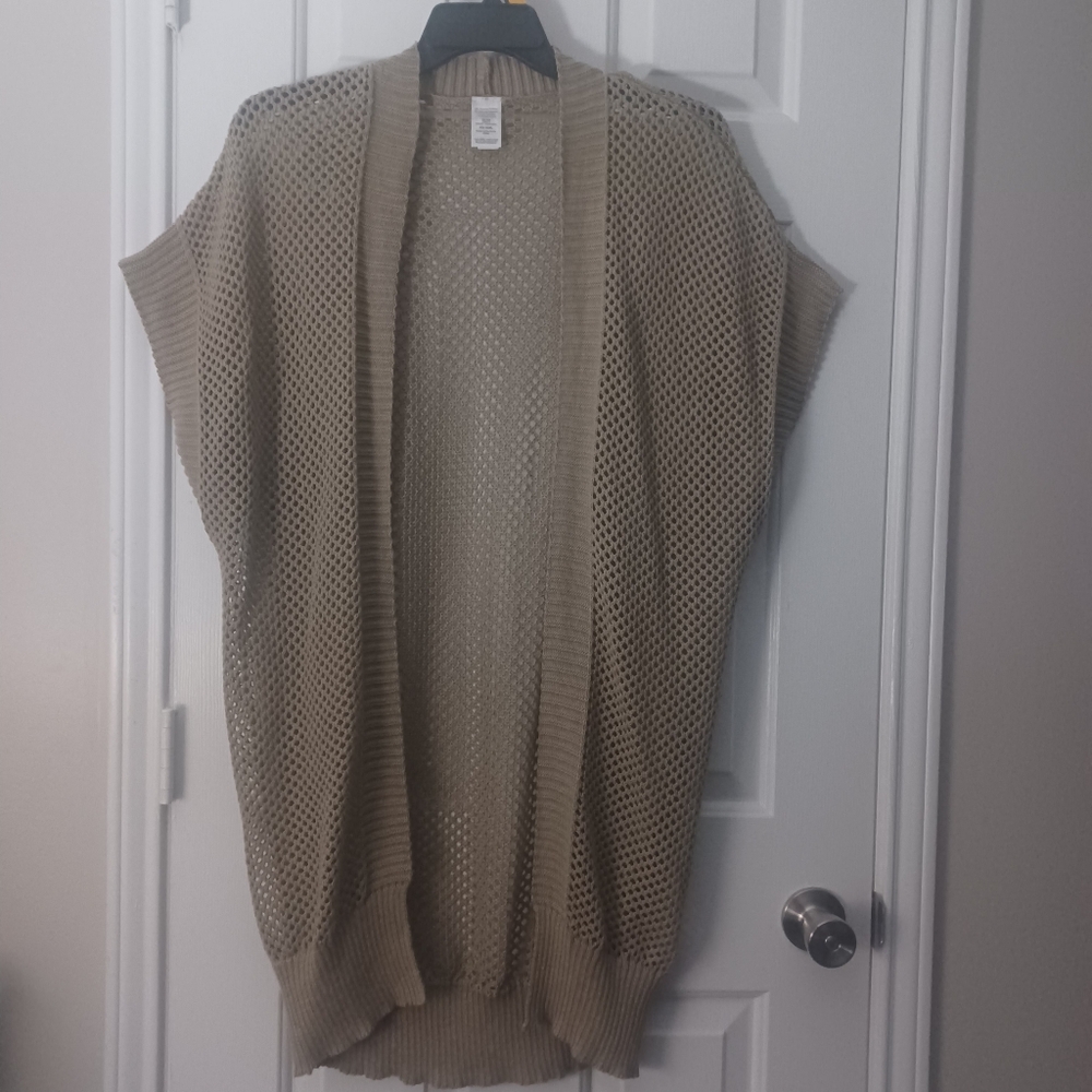 Time And Tru Shawl Tan Mesh Sz 2X 3X